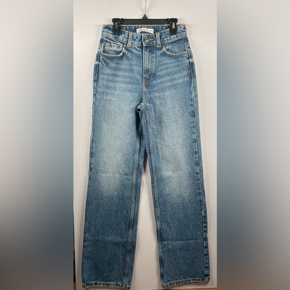 Zara Hi-Rise Straight Leg Jean for Womens